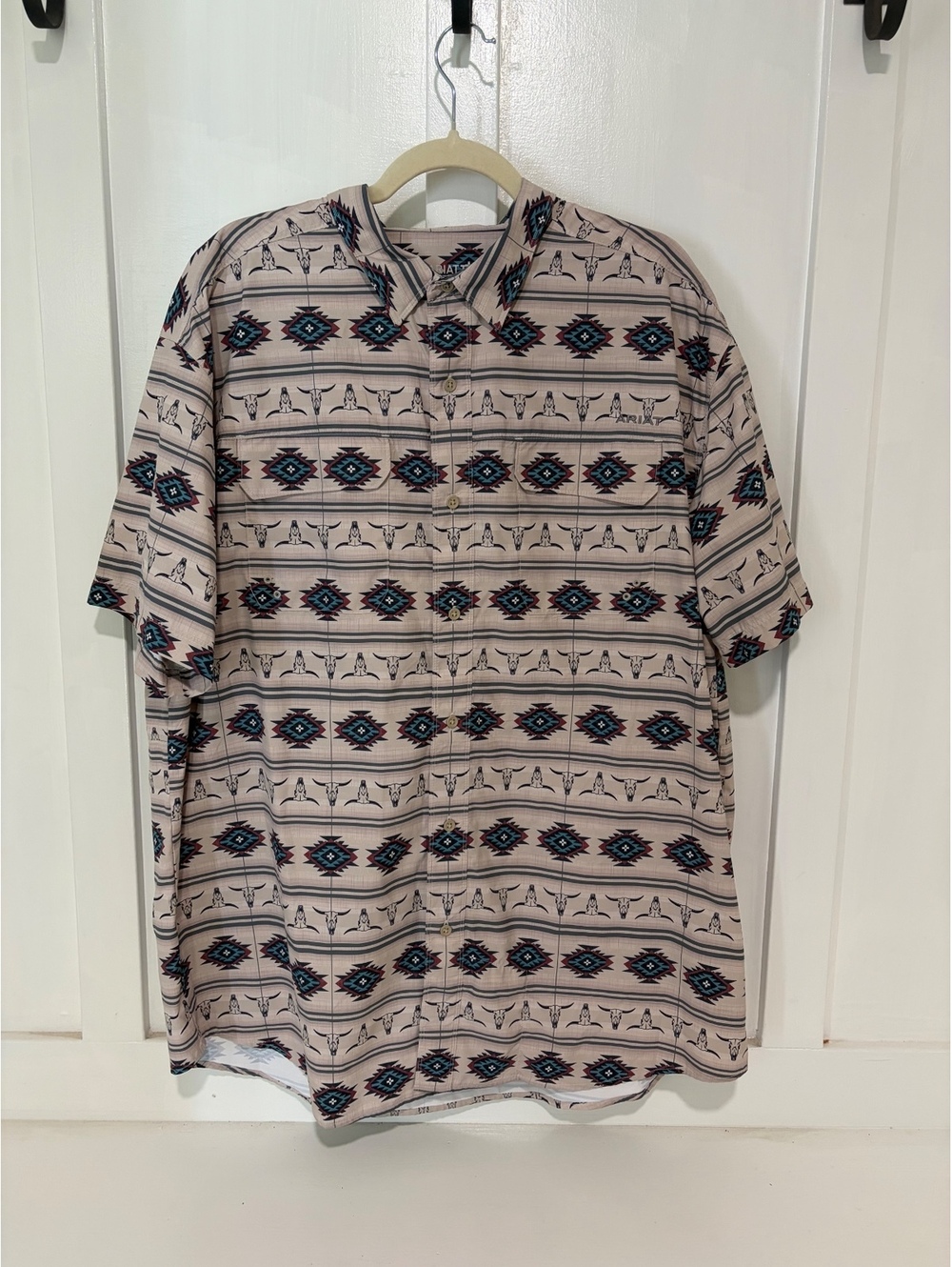 MENS XL ARIAT WESTERN WEAR LONG SLEEVE BUTTON UP SHIRT